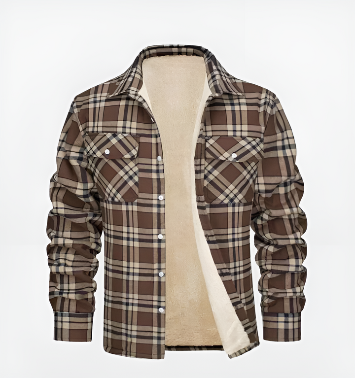 Levoire | Veste En Flanelle Pour Hommes Khaki