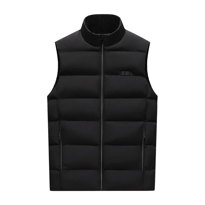 Levoire | Veste Imperméable Chaude Sans Manches Avec Fermeture Éclair Noir