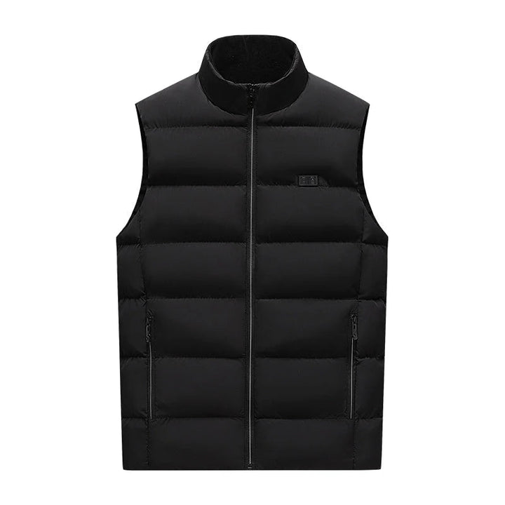 Levoire | Veste Imperméable Chaude Sans Manches Avec Fermeture Éclair Noir
