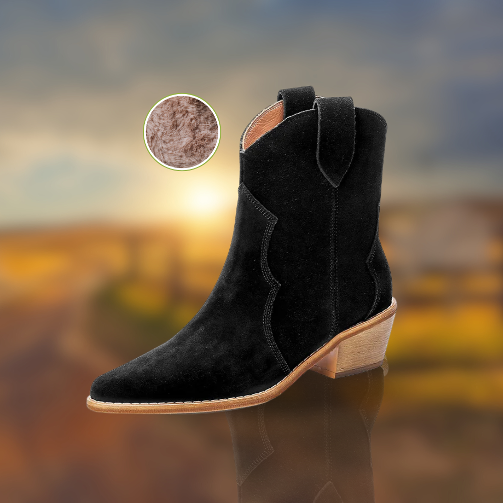 Levoire | Bottes En Cuir Pour Femmes Avec Lacets Manteau noir