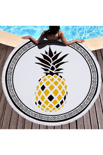 Levoire | Serviette de plage imprimée Tapis de pique-nique Camping serviette ronde