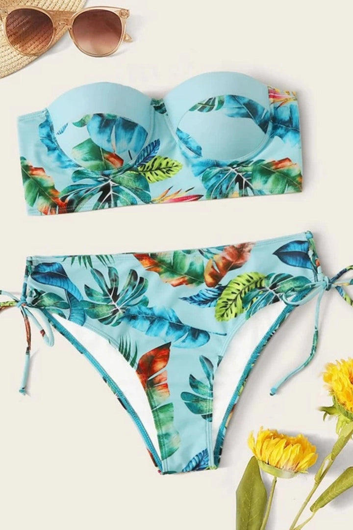 Levoire | Bandeau Lien Latéral Maillot de Bain Bleu