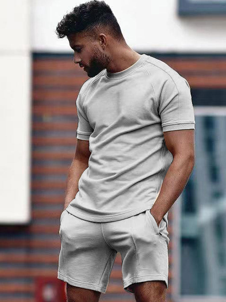Levoire | Combinaison Décontractée Un Ensemble D'Été Cool Et Confortable Pour Hommes Gris