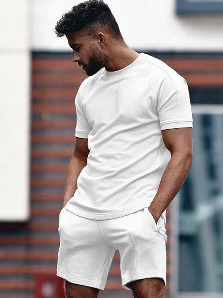 Levoire | Combinaison Décontractée Un Ensemble D'Été Cool Et Confortable Pour Hommes Blanc