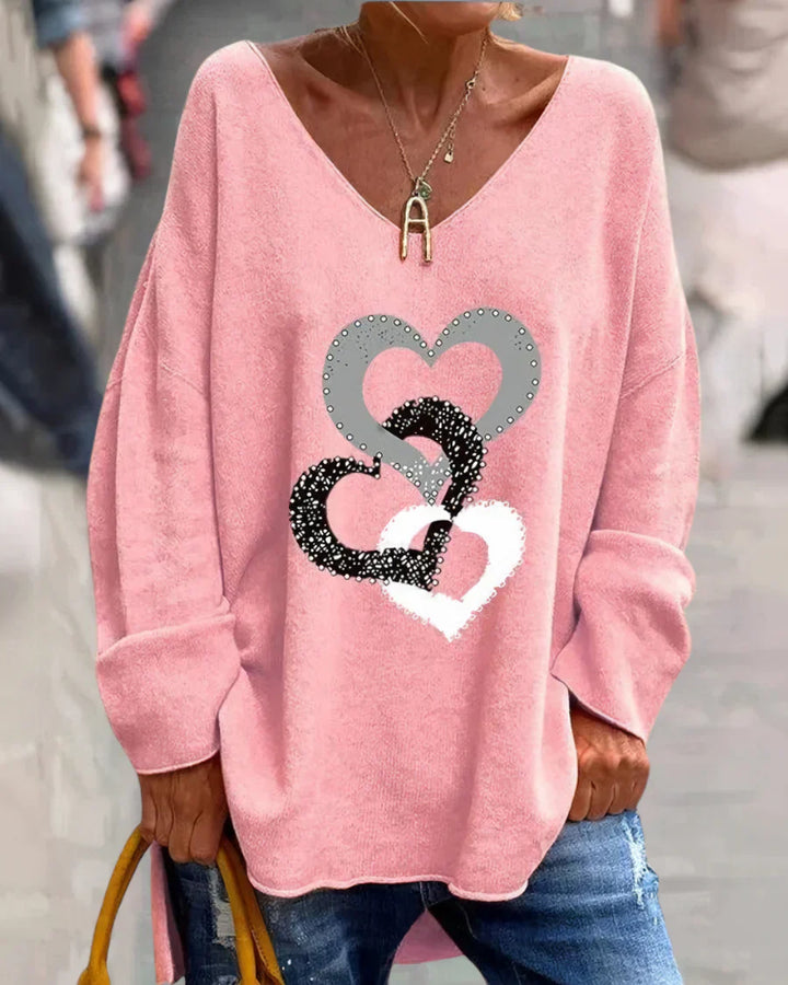 Levoire | Pull Graphique Confortable Pour Femmes Rosa