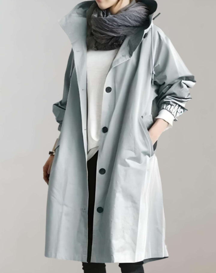 Levoire | Imperméable Et Chaud Trench-Coat Avec Capuche Bleu clair