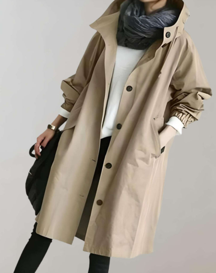 Levoire | Imperméable Et Chaud Trench-Coat Avec Capuche Beige