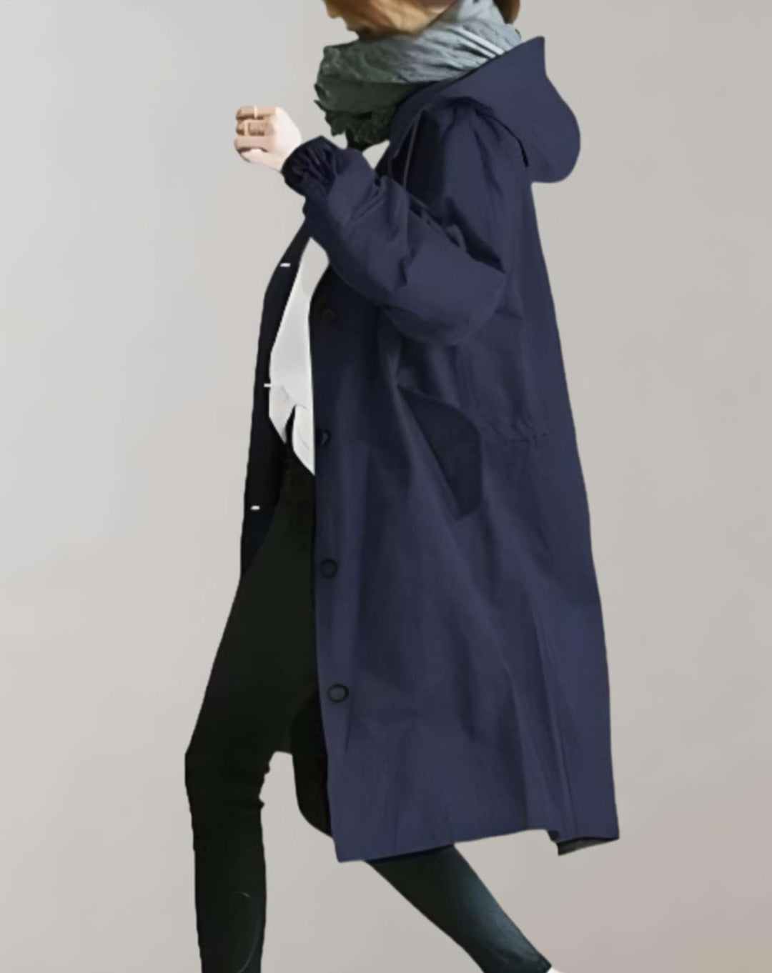 Levoire | Imperméable Et Chaud Trench-Coat Avec Capuche Marine bleu
