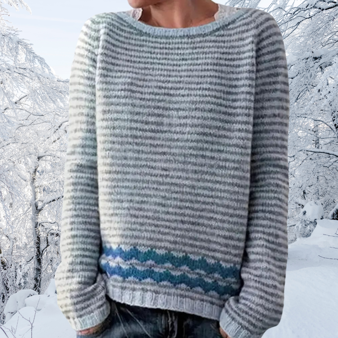 Levoire | Pull À Rayures Grises Bleu clair
