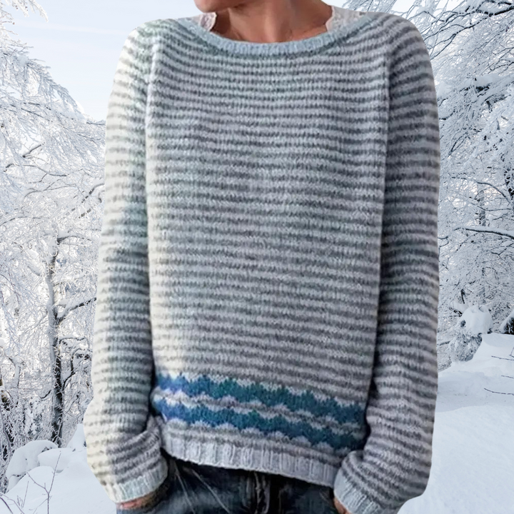 Levoire | Pull À Rayures Grises Bleu clair