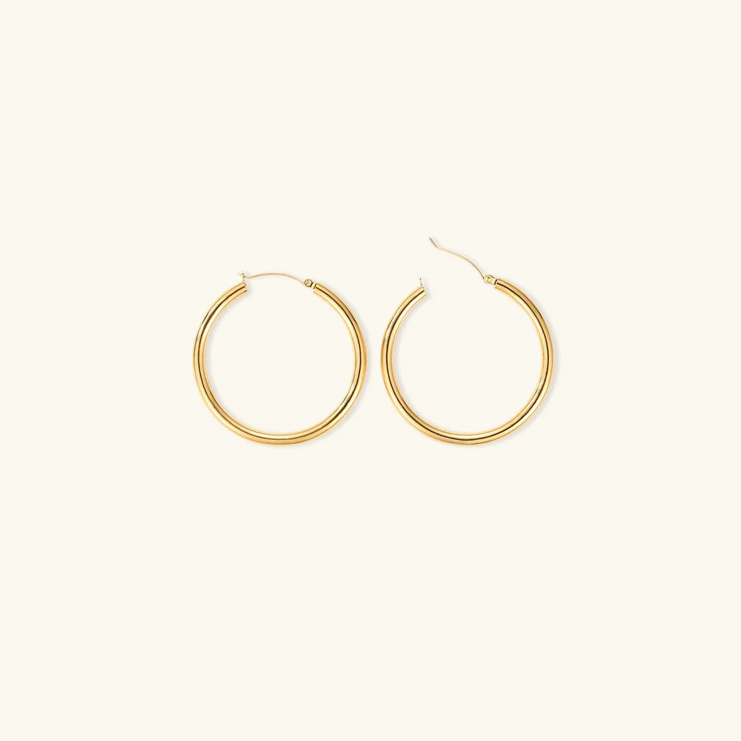 Levoire | Boucles D'Oreilles Rondes Larges Or 50 mm