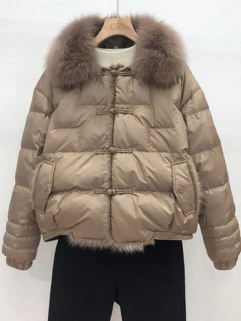 Levoire | matelassé ample Lara - Chaud et vintage Marron