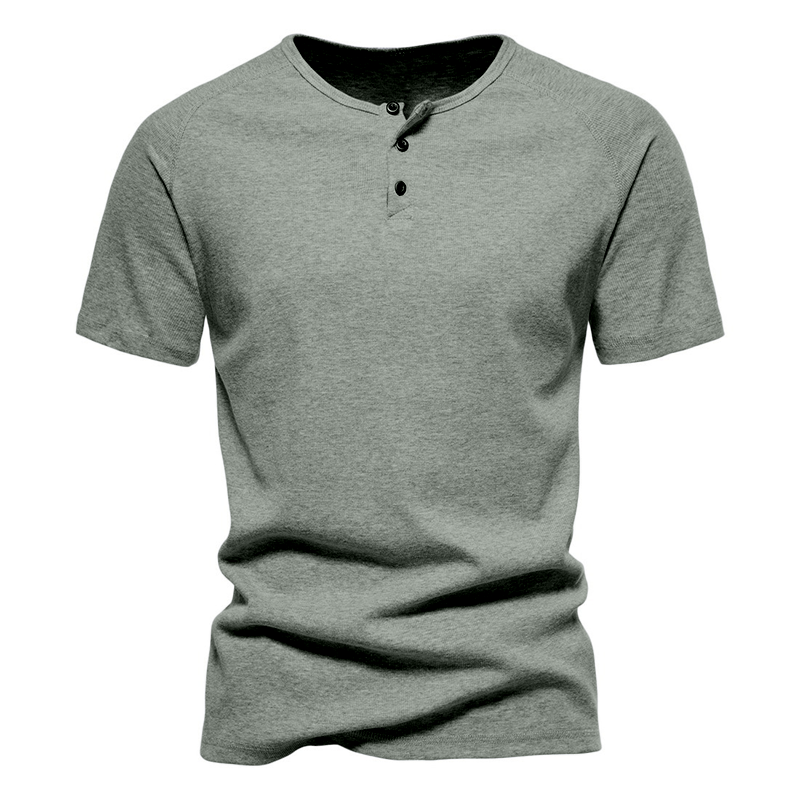 Levoire | T-shirt Henley avec Coton Respirant et Coupe Ajustée pour Hommes