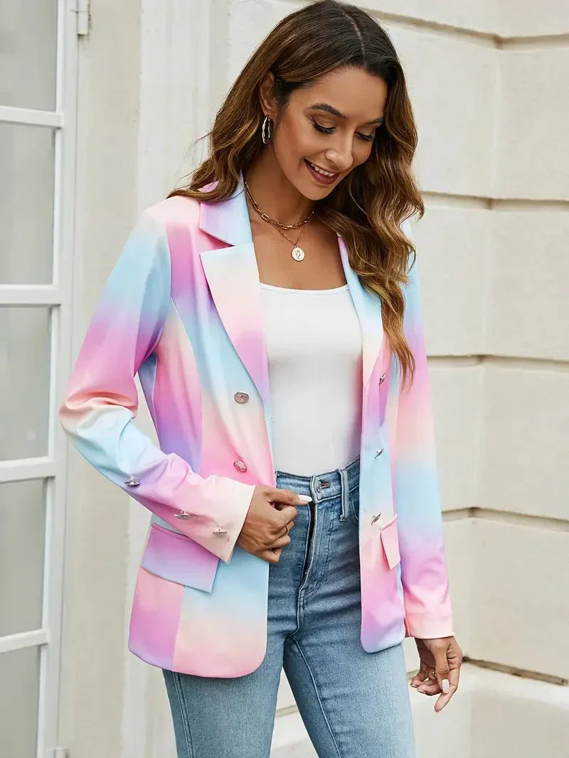 Levoire | Blazer Licorne Pour L'Été Tyla Rosa- Teintes de bleu