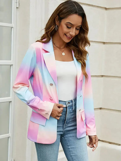 Levoire | Blazer Licorne Pour L'Été Tyla Rosa- Teintes de bleu