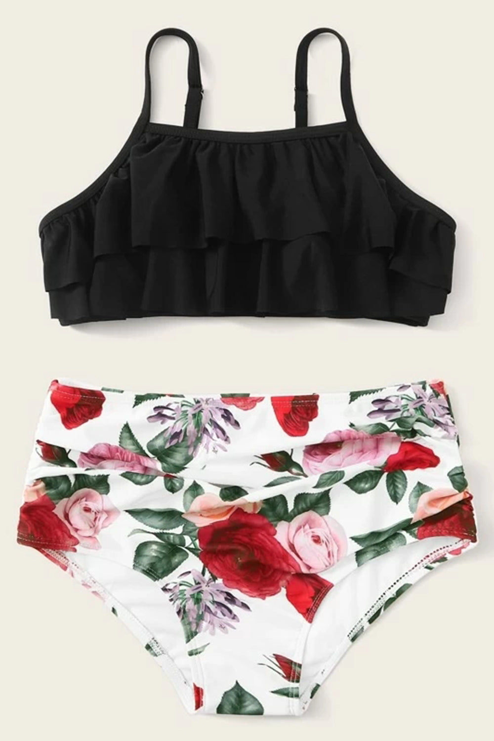 Levoire | Ensemble de Bikini à Volants à Fleurs