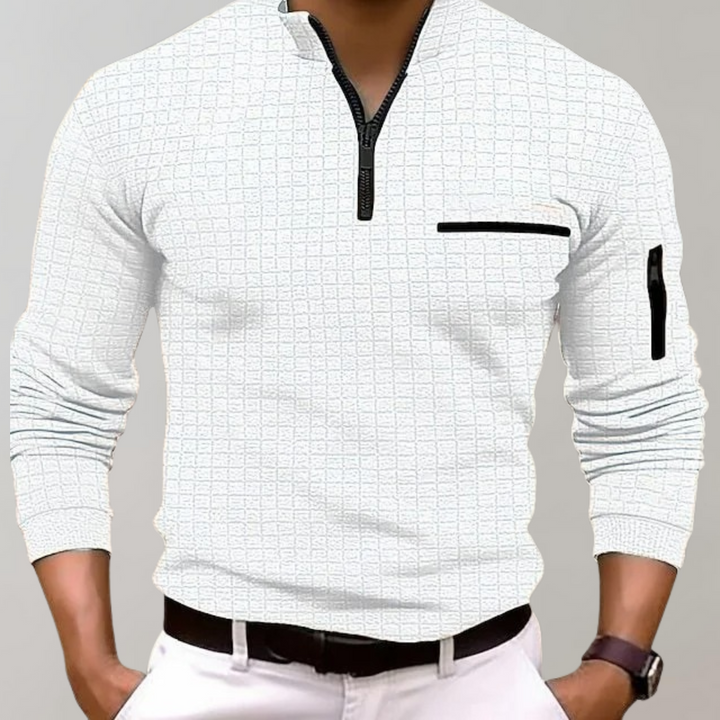 Levoire | Kvarte Zip Sweat À Capuche À Style Réglable Blanc