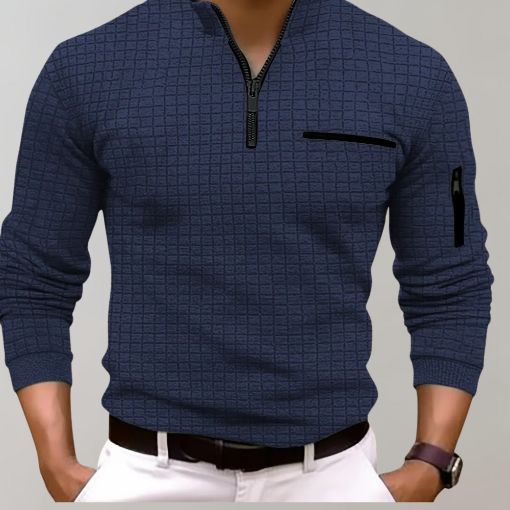 Levoire | Kvarte Zip Sweat À Capuche À Style Réglable Bleu