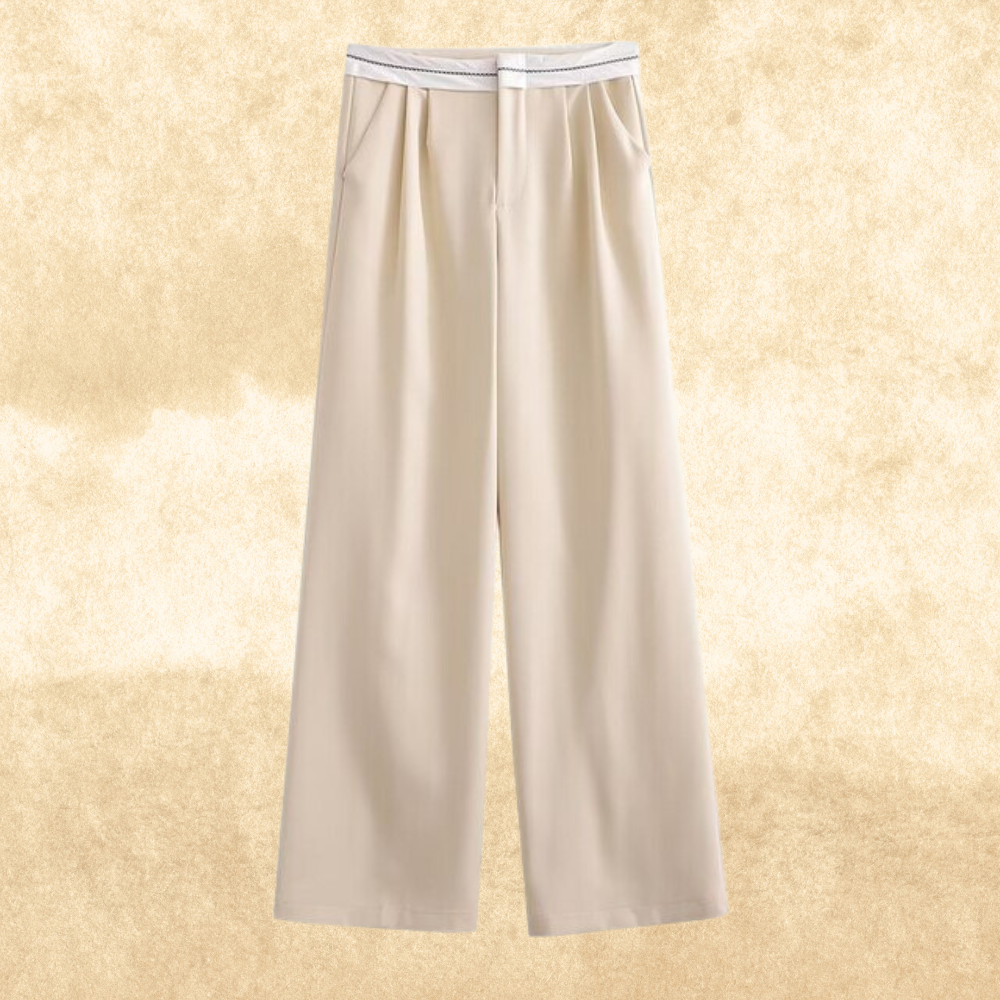 Levoire | Pantalon Weinlese Taille Haute Beige