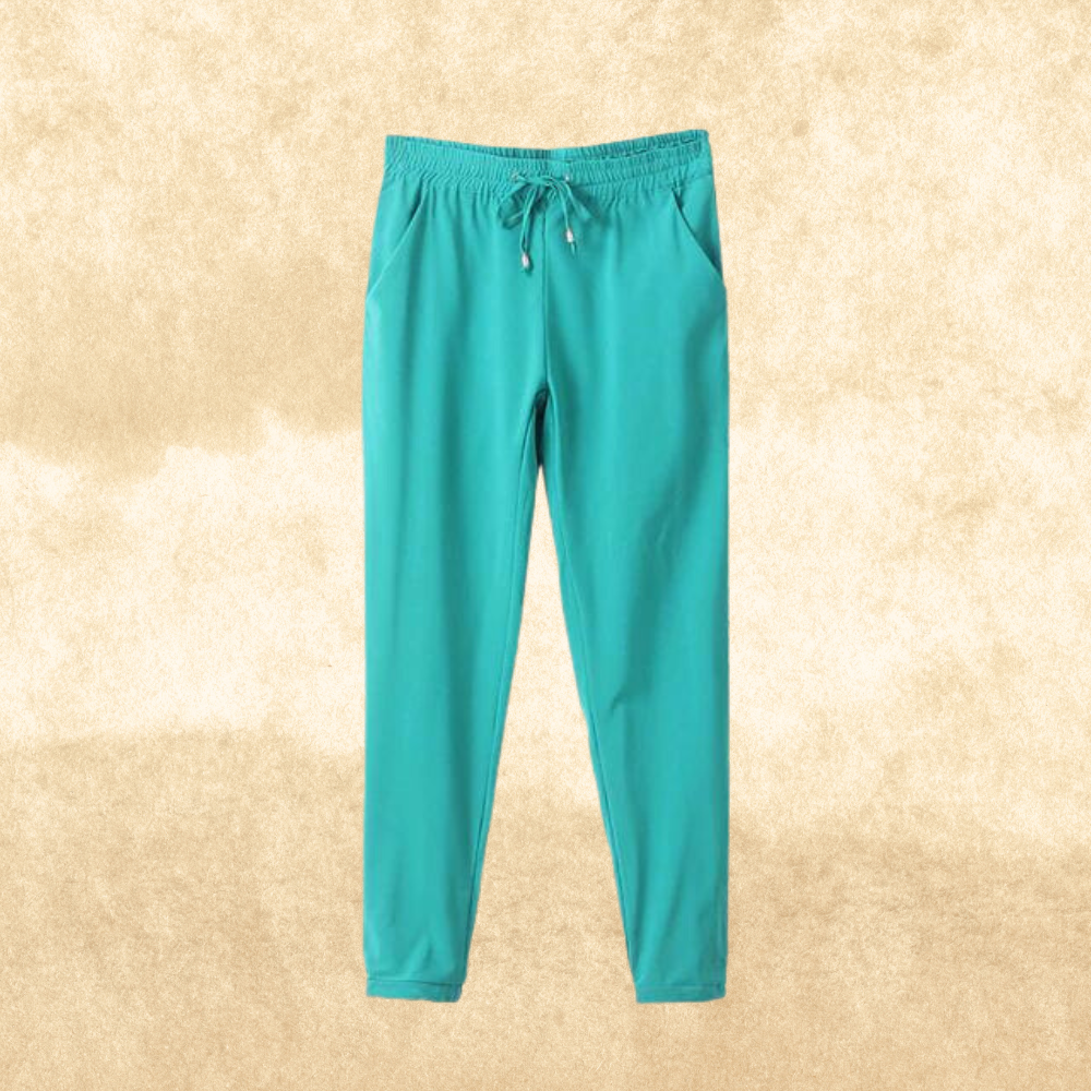 Levoire | Pantalon Femme Avec Taille Élastique Turquoise