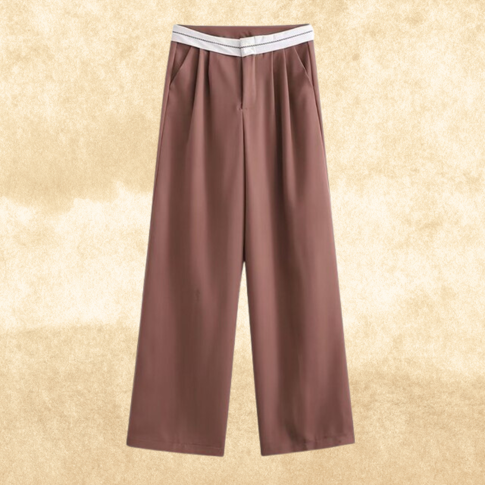 Levoire | Pantalon Weinlese Taille Haute Braun