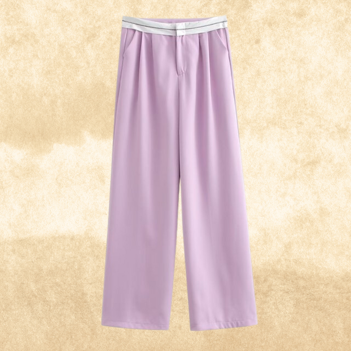 Levoire | Pantalon Weinlese Taille Haute Lilas