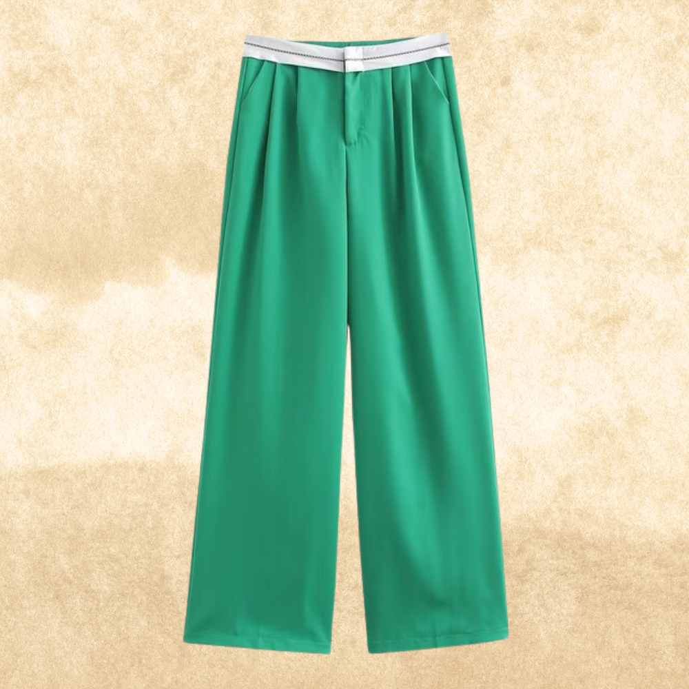 Levoire | Pantalon Weinlese Taille Haute Vert