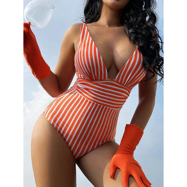 Levoire | Maillot De Bain À Bretelles Ajustables Orange