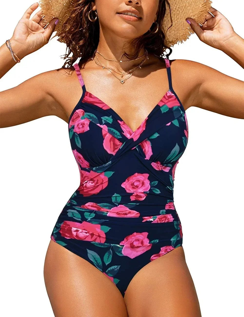 Levoire | Push Up Maillot De Bain À Décolleté En V Pour Femmes Bleu foncé