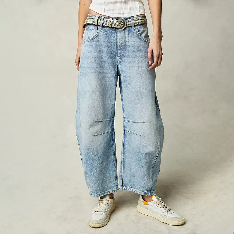 Levoire | Taille Normale Jeans Décontractés Confortables Femme Bleu clair
