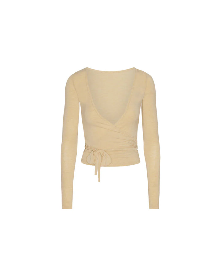 Levoire | Blouse Wrap Élégante Pour L'Été BEIGE