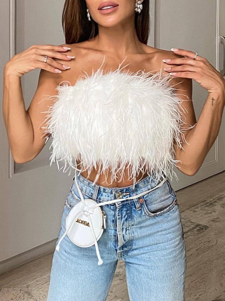 Levoire | Top Bandeau Gaffityksellä Blanc