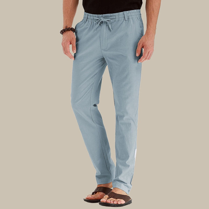 Levoire | Pantalons D'Été Confortables Avec Une Taille Élastique Et Une Coupe Ample bleu ciel