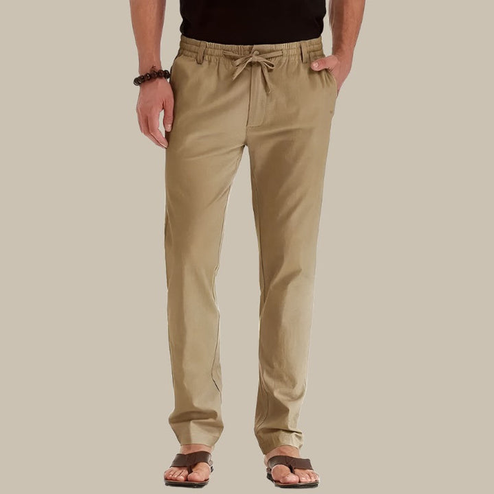 Levoire | Pantalons D'Été Décontractés Avec Une Taille Élastique beige