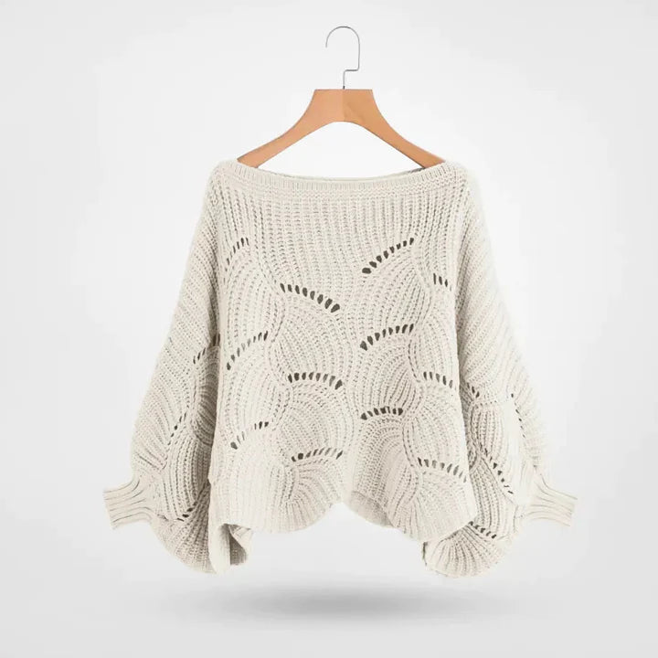 Levoire | Pull-Over En Tricot Avec Des Manches Chauve-Souris Beige