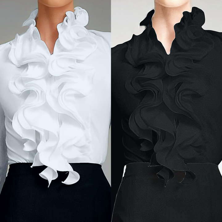 Levoire | Chemise Volant Tendance À Manches Longues