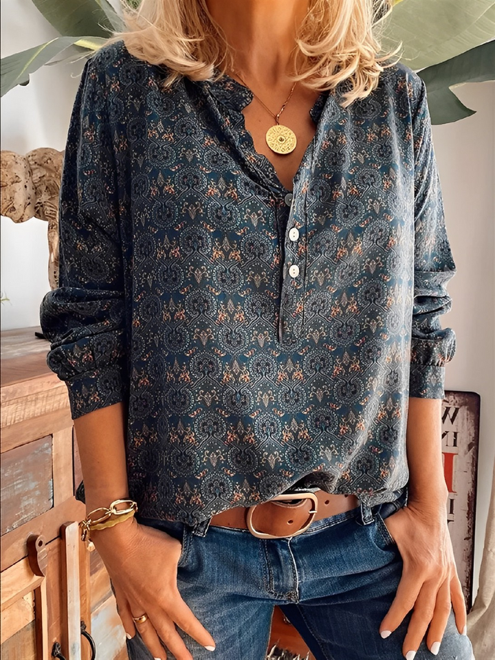Levoire | Motif Floral Chemise À Boutons Pour Femmes