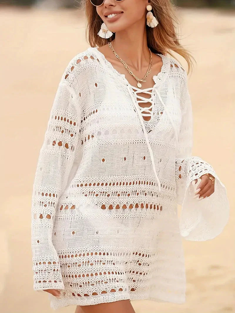 Levoire | Pull À Manches Longues Robe Tricotée Ensemble De Bikini