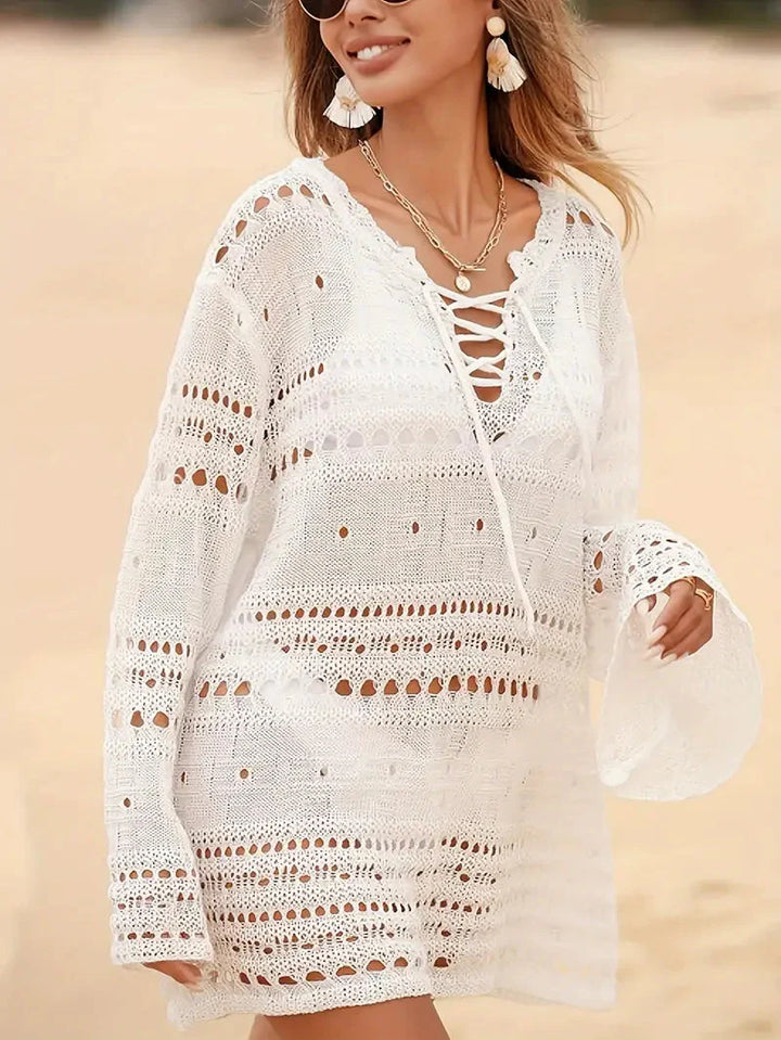 Levoire | Pull À Manches Longues Robe Tricotée Ensemble De Bikini