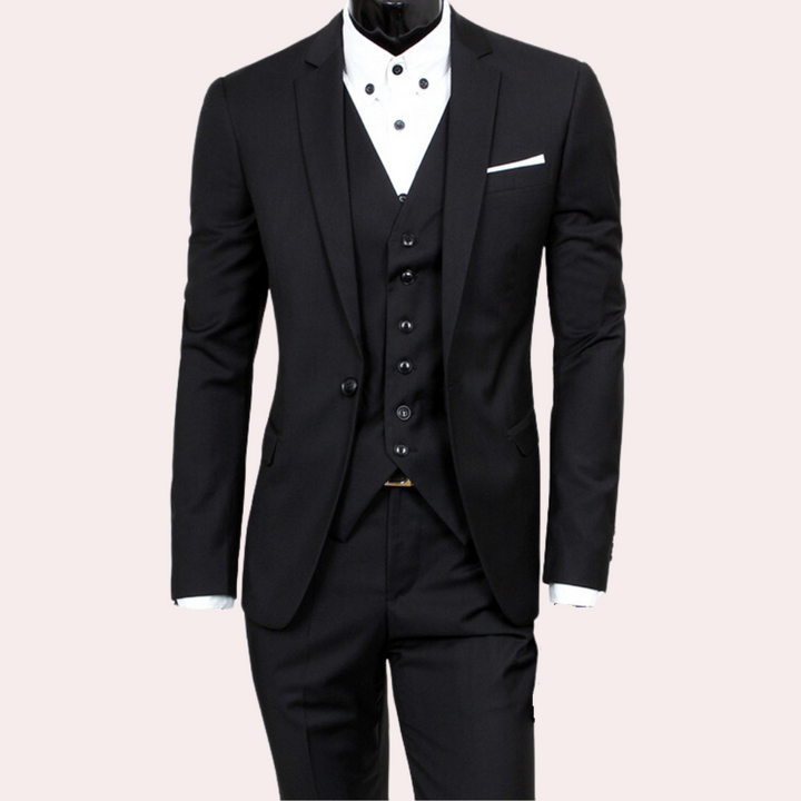 Levoire | 3 Pièces Costume Pour Hommes Noir