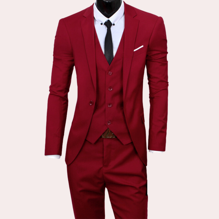 Levoire | 3 Pièces Costume Pour Hommes Rot