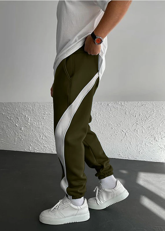 Levoire | Pantalon De Sport Moderne Pour Hommes Imprimé Vert olive