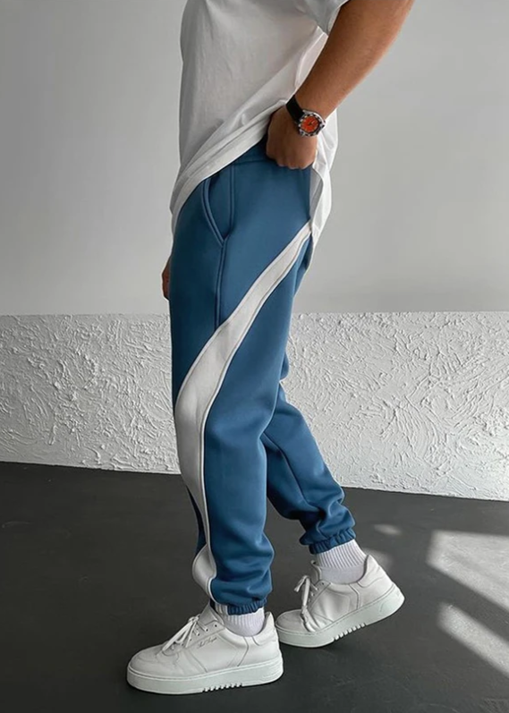 Levoire | Pantalon De Sport Moderne Pour Hommes Imprimé Bleu denim