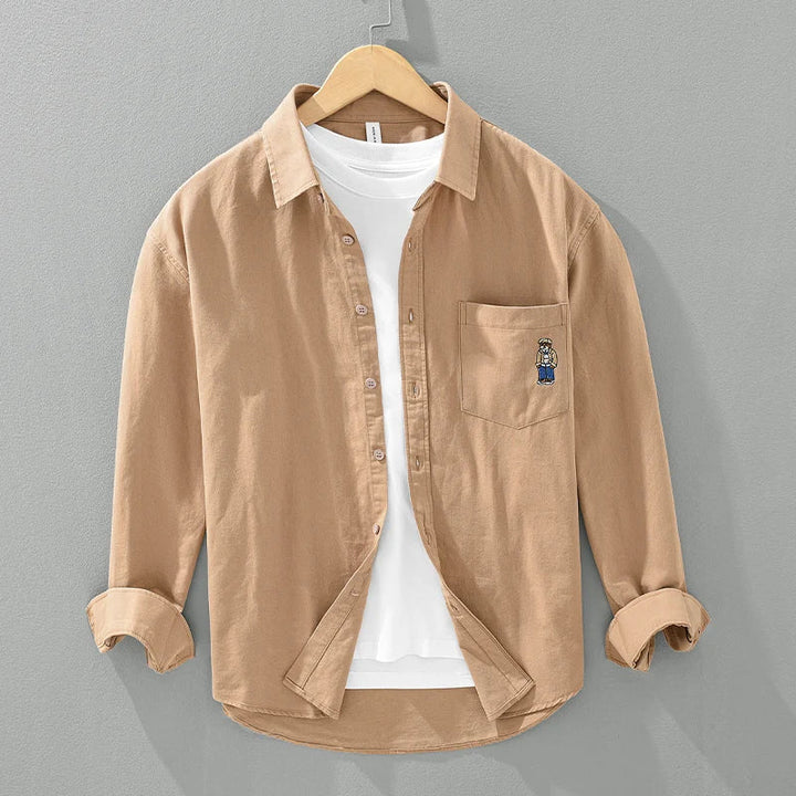 Levoire | Chemise Decontractee Elegant Homme Brun