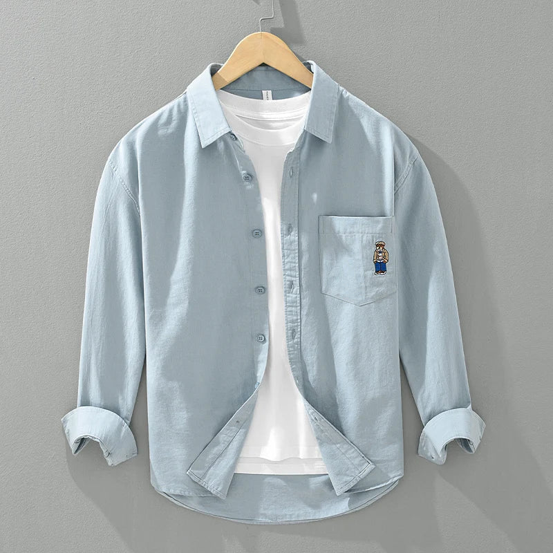 Levoire | Chemise Decontractee Elegant Homme Bleu