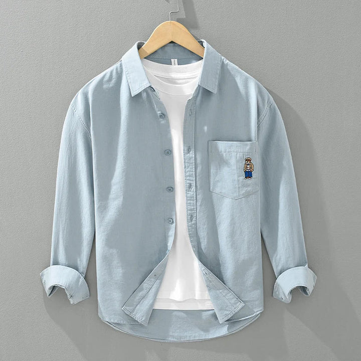 Levoire | Chemise Decontractee Elegant Homme Bleu
