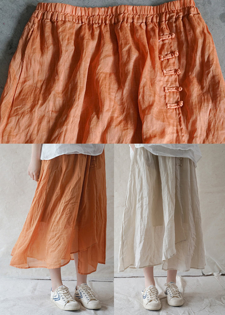 Levoire | Robe En Lin Taille Élastique Design Asymétrique Printemps