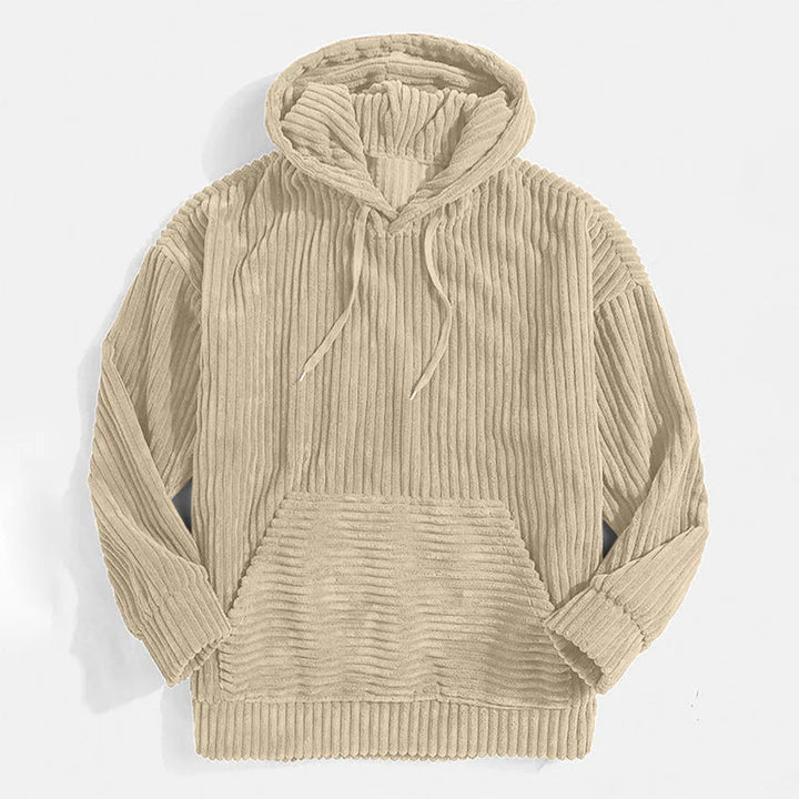 Levoire | Sweat À Capuche En Velours Côtelé Beige