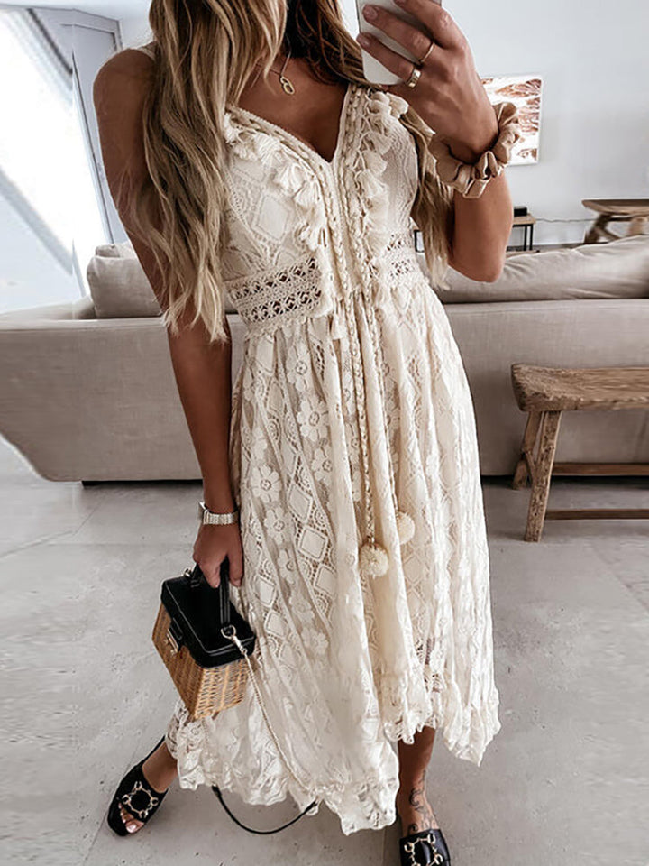 Levoire | Robe d'été : Une robe élégante et chic Beige