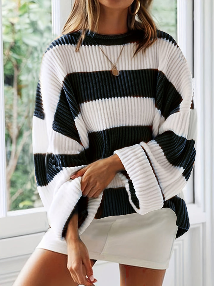 Levoire | Grande Taille Pull Rayé À Coupe Décontractée